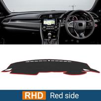 For Honda Civic 10th Gen 2016 2017 2018   Car Dashboard Cover Sun Shade Mats Avoid Light Pads Anti-UV Carpet Accessories A RHD Red Side gray