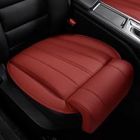 Car Seat Leg Support Extension Suede Universal Leather Auto Seat Extender Leg Cushion For Driver Foam Seat Padding Mat Cover vyno raudonos spalvos