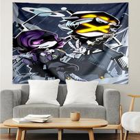 Murder-Drones Print Tapestry, Backdrop, Easy Setup, Ideal for Bedroom, Office & Living Room, with Aesthetic Wall Hanging Decor. 100cmx150cm gray