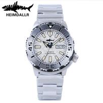 HEIMDALLR Men's Diver Watch Sapphire Crystal High Quality 20Bar Waterproof NH36A snowflake Blue Dial Automatic Mechanical Watch gray