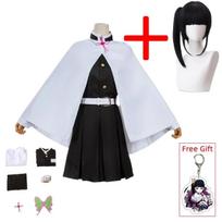 Tsuyuri Kanao Cosplay Kostiumas Suaugusiems Anime Uniforma Moteriškas Kimono Haori Perukas Helovino Drabužiai 130 white