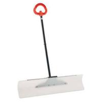 Plastikinis sniego stumtuvas su ratais, 91 cm pločio sustiprintas sniego valytuvas
