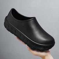 Vyriškos vasarinės šlepetės virtuvės klumpės šefo batai darbo šlepetės flip-flop vandeniui atsparūs alyvai atsparūs sandalai neslystantys sodo batai šlepetės vyrams 36-37 gray