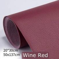 Lipni Odos Savaiminio Remonto Pleistro Juosta Odiniai Lopai Sofai Automobilinės Sėdynės Krešiams 137*50cm/54*19inch raudona