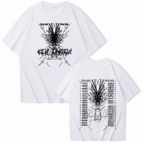 Ken Carson Pasaulinio turo medvilniniai marškinėliai Vyrams Moterims Hip Hop T-shirt Trumpomis Rankovėmis T-shirt Vasaros Dovana Gerbėjams Rudens ir žiemos apatiniai drabužiai S white