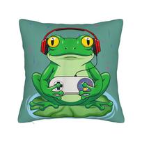 Japonijos žaidėjo varlės pagalvės užvalkalas Madingas pagalvės užvalkalas svetainės sofai Minkšti pagalvių užvalkalai Gimtadienio dovana 12x12Inch blue