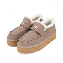 Barbara Leather Real Fur 4cm Women S Loafer Bbi568be 250mm gray
