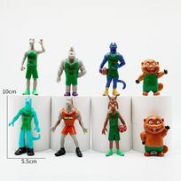 GOAT Space Jam Inspired 6/8pcs/set 10cm Miracle Dream Team Action Model Set Basketball Anime Collectible Figure Plaything white