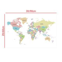 Spanish-language Map Background Cloth World Map - Political Distribution Map,Home Decor,Geographical,Tourism/education Tools beige
