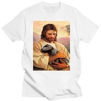 jesus raptor   trend trending male  teeshirt summer fashion tshirt Jesus Raptor T shirt Unisex brand tshirt 4XL beige