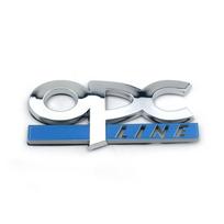 3D Metalo OPC LINE Emblema Automobilio Šoninio Sparno Galinio Dangčio Lipdukas Opel Astra H G J Ženklelis Mokka Zafira Corsa Vectra C D Antara Sx0 sidabras