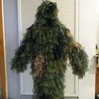 3D Lapų Kamufliažinis Kostiumas Paukščių Stebėjimui Žygiams Medžioklei Lauko Taktinė Įranga Unisex Suaugusiems Realistic Green Camo Suit