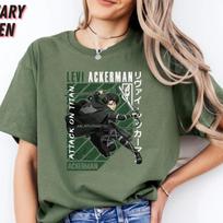 Levi Ackerman Shirt | Attack on Titan Anime Graphic Tee 140 black
