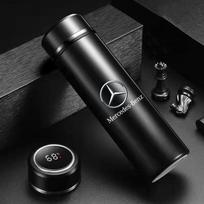 Išmanusis automobilinis termosas su temperatūros rodikliu Termoso puodelis Mercedes Benz B/C/E/S klasei W203 W204 W205 W210 W211 W212 W221 Automobilio black