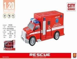 Greitosios pagalbos automobilis 1:20 su šviesomis ir garsais