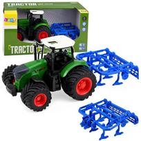 Vaikiškas žemės ūkio traktorius su kultivatoriumi Lean Toys 29793, žalias