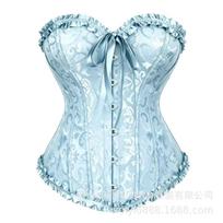 Women Waist Trainer Corset Body Shaper For Bridal Wedding Dress Base Wear S dangaus mėlyna spalva