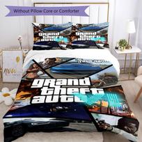 Grand Theft Auto Personalized Text Bed CoverBed Suitable for Decorate room Breathable Duvet Cover Home Decor Perfect Gift for Friends & Family 135cmx200cm white