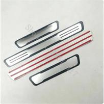 For Renault CAPTUR 2016 2017 2018~2025 Stainless Sticker Door Sill Scuff Plate Guards Threshold Pedal Trim Car Accessories with letter CAPTUR gray