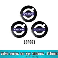 14mm Aliuminio Automobilio Nuotolinio Rakto Dėklas Emblema Lipdukas  Skirta Volvo S40 S60 S80 XC60 XC90 v70 S80L V6 v40 v50 850 c30 v60 s70 940 xc70 black