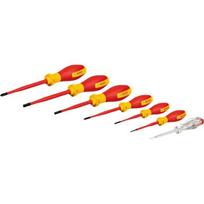 Bosch Professional plokščias/PH VDE atsuktuvų rinkinys (su vienpoliu fazės testeriu – 7 dalys)