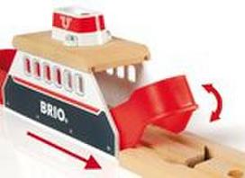 BRIO World - 33569 - Garso ir šviesos perdavimo laivas - Medinės traukinių grandinės priedas - nuo 3 metų