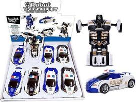 Transformuojamas policijos automobilis-robotas vaikams