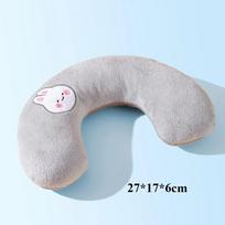 Cute Pet Little Pillow U-Shaped Neck Protector Deep Sleep for Puppy Kitten Pillow Dog Cat Headrest Sleeping Pillow Pet Supplies (Gray,S) pilka spalva