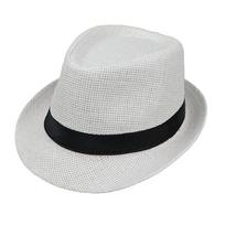 Suaugusiųjų Trilby skrybėlė Kvėpuojanti Britiško Stiliaus Šiaudų Pynimo Skrybėlė Suaugusiųjų Festivalio Šventės Tuščiavidurė Stovyklavimo Žvejybos Fedora Skrybėlė beige