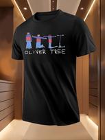 Olive Tree Graphic - Casual Short Sleeve Crew Neck T-shirt 5XL įvairiaspalvis