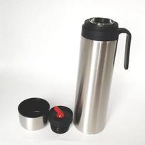 1000ML New Bullet Yerba Mate Thermos Vacuum Insulation Mate Tea Flask with Handle Travel Outdoor Thermos Water Bottle gray