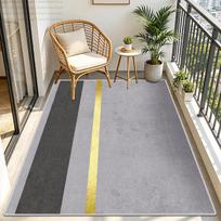 Modern Abstract Stripe Carpet Gold Line Soft Living Room Decor Large Area Rug Bedroom Sofa Non-slip Washable Floor Mats Outdoor 60x90cm door mat gray