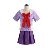 Gasai Yuno Cosplay Anime Ateities Dienoraštis Gasai Yuno Mirai Nikki Cosplay Kostiumas Mokyklinė Uniforma Lankas Trumpas Sijonas Perukas Helovino Kostiumai XXL gray