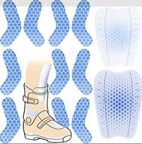 Shock-Absorbing Ski Boot Shin Guard Gel Pads One Size