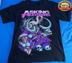 Hot Asking Alexandria Band Black T-Shirt Cotton Unisex S-4XL BO165 Unisex T-Shirt M gray
