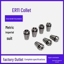 ER11 CNC graviravimo collet veržlių rinkinys: Metrinės ir imperinės specifikacijos. 3.5 piece