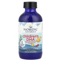 Nordic Naturals, DHA for Children, Ages 1 to 6, Strawberry Flavor, 530 mg, 4 fl oz (119 ml) (530 mg per 1/2 teaspoon)