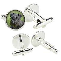 Cesky Terrier, Czech Terrier, Bohemian Terrier - cufflinks in a box, handmade jewelry, product of the Art-Dog brand sidabras
