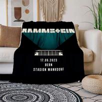 Rammstein - Bern, Switzerland Concert PosterBlanket Flannel Throw Blanket for Sofa, Bed, Travel, Camping, Office, Couch, Chair, And Bed Gift 150x180cm black