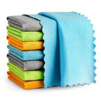 Fish Scale Rag - Watermark-Free Glass Wipes, High Absorbency, Durable & Lint-Free Cleaning Cloth Cut Edge 30cm x 40cm (Polyester-nylon)