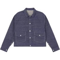 Levis Pleat-detail Denim Overshirt A4395-0000 M gray