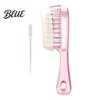 Scalp Massage Comb Proof Dispenser Applicator Refillable Comb Hair Oil Applicator Leak Dispenser Massaging for Men Women rožinė