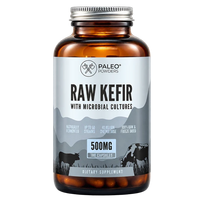Paleo Powders Raw Kefir Natūralūs kefyro probiotikai, 180 kaps. + DOVANA 1 vnt.