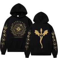 Xaden Riorson Namų Hoodies Geležinis Liepsnos Drakono Jojikas Ketvirtojo Sparno Emblema Megztinis Basgiath Karas Vyriškas Per dydį Hoodies M black