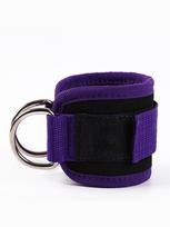 Adjustable Fitness Ankle Straps with D-Ring for Gym Leg Workouts Strength Training Support Cuffs Safety Abductors violetinė