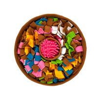 Snuffle Mat Dog Stress Relief Toys Cat Puzzle Pet Toys Feeding Sniff Mat Slow Eating Feeder black