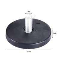 4 vnt. Prisukami reguliuojami baldų išlyginimo kojelės-slankikliai knygų lentynoms, stalams, kėdėms, sofoms-lovoms, kojoms. M8*16mm/18mm sriegis, 40mm/50mm pagrindas