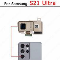 Rear Front Camera For Samsung Galaxy S21 Ultra 5G G998B G998U Frontal Selfie Back Backside Camera Module Spare Parts Periscope Telephoto beige