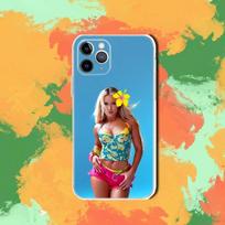 Zara Larsson Venus Phone Case For iPhone 17,16,15,14,13,12,11,Pro,Max,Plus,Air,X,XS,XR,SE,Mini Transparent Silicone Soft iPhoneXSMAX blue