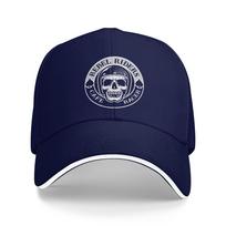 Black Grey Skull Face Da de los Muertos Baseball Cap  Trendy Unisex Unisex Trucker Hat Breathable Camping Baseball Caps Present One Size blue